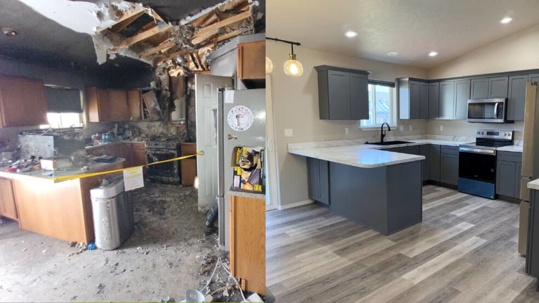 Fire Damage Kitchen